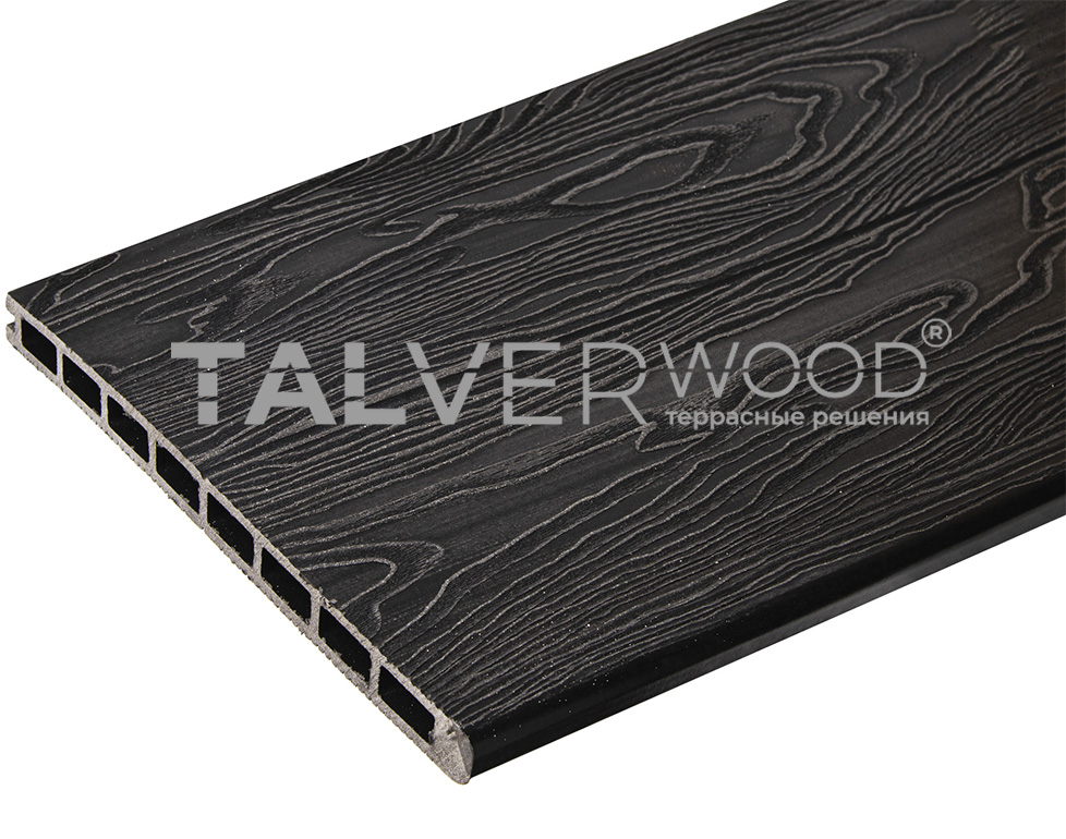 Ступень TalverWood 313*25*4000мм, антрацит, 3D м.пог